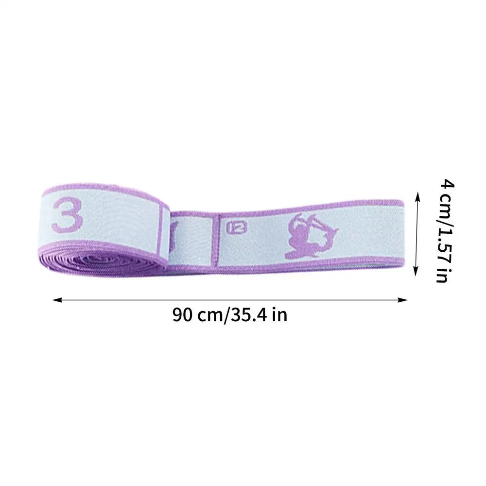Fitness Resistance Band Exercise Latin Dance Elastic Stretch Belt With Number Exercise Pull Strap Sports Yoga Resistance Band Oasis Select Lavender