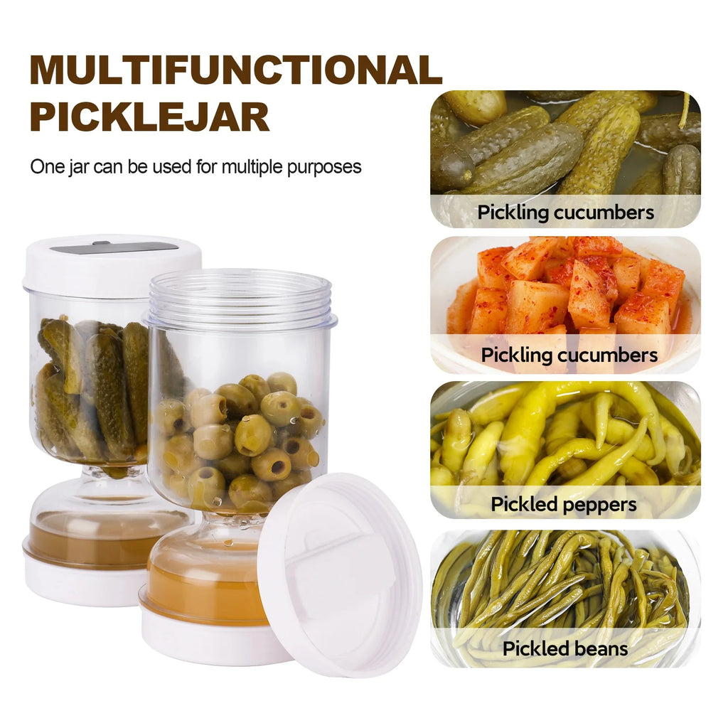 Hourglass Pickle & Olive Strainer Jar – Airtight Food Storage Food Storage Jar Oasis Select