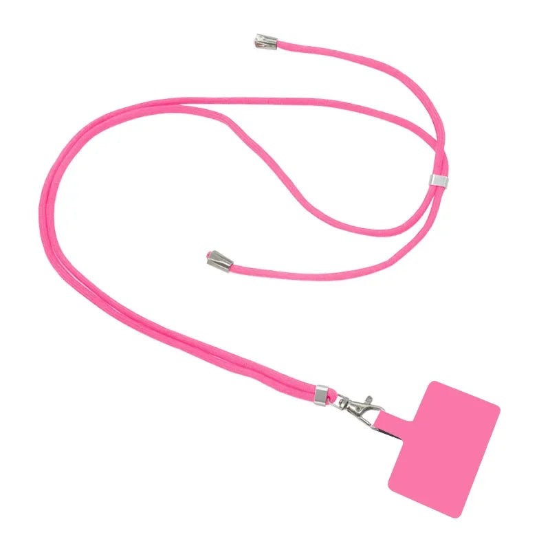 4/2/1Pcs Universal Phone Lanyard With Adjustable Length, Anti-Loss Safety Phone Case With Clip Fastener Oasis Select Pink PU