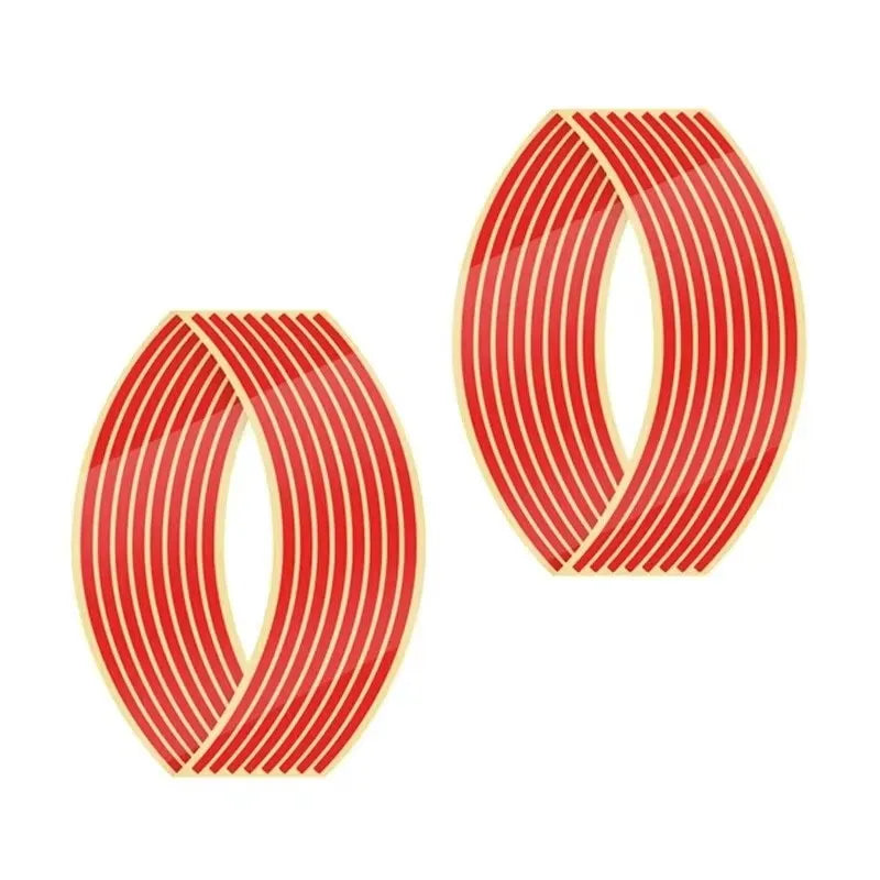 1/2/3set Wheel Sticker Reflective Rim Stripe Tape Bike Motorcycle Stickers For Honda For Kawasaki Z750 Z800 For YAMAHA MT07 MT09 Oasis Select Red-2set