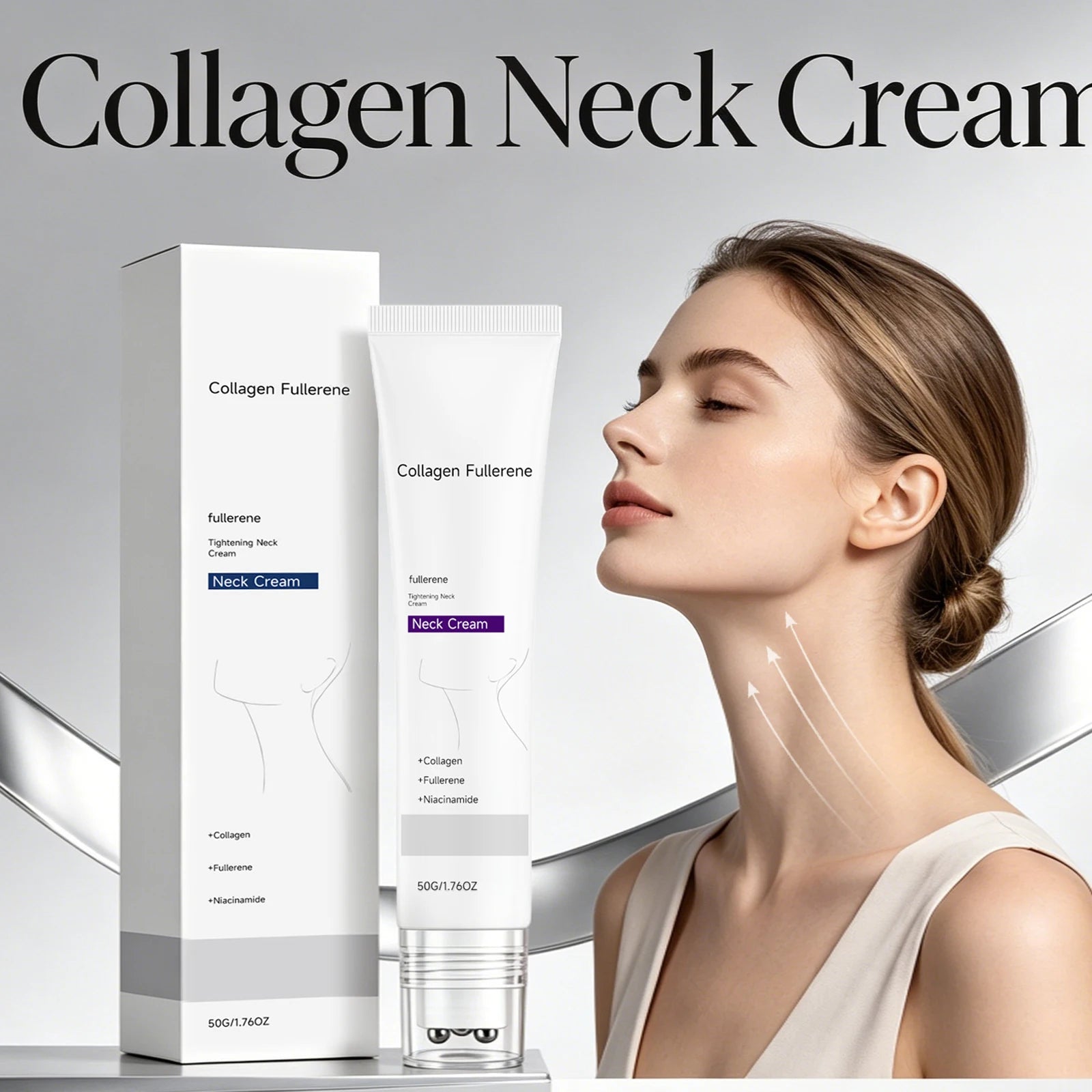 Collagen Neck Cream Reduce Neck Wrinkles Fine Lines Firming Lifting Neck Eliminate Double Chin Skincare Neck Lines Protein Cream Oasis Select