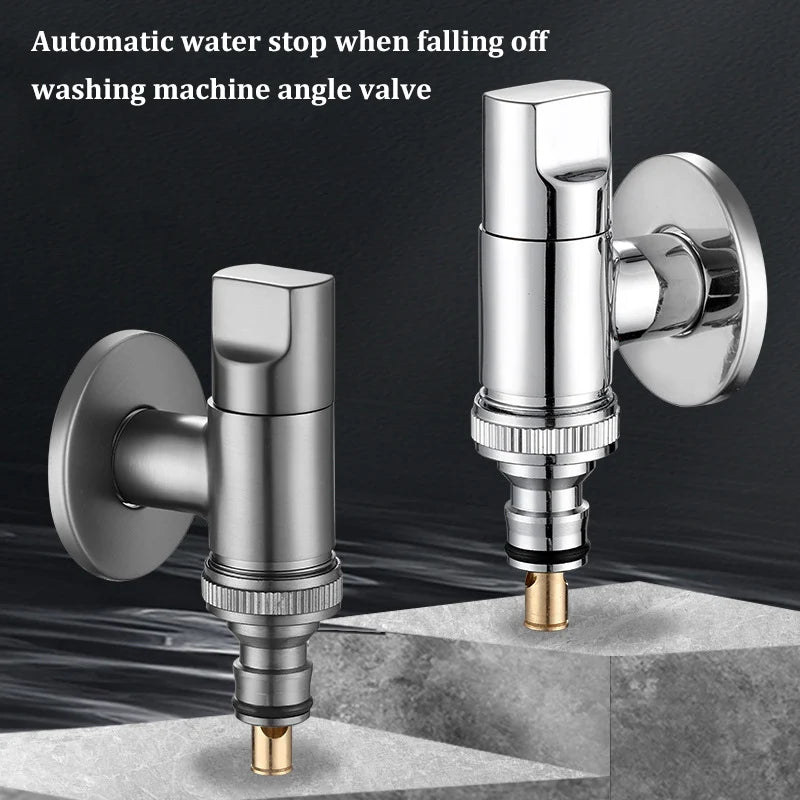 Automatic Water Stop Valve | All-Copper Washing Machine Faucet