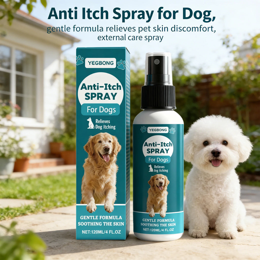Anti Itch Spray for Dog Itch Relief Soothing Dog Skin Discomfortable Remove Mites Reduce Redness Pet Skin Repair Spray 120ml Oasis Select