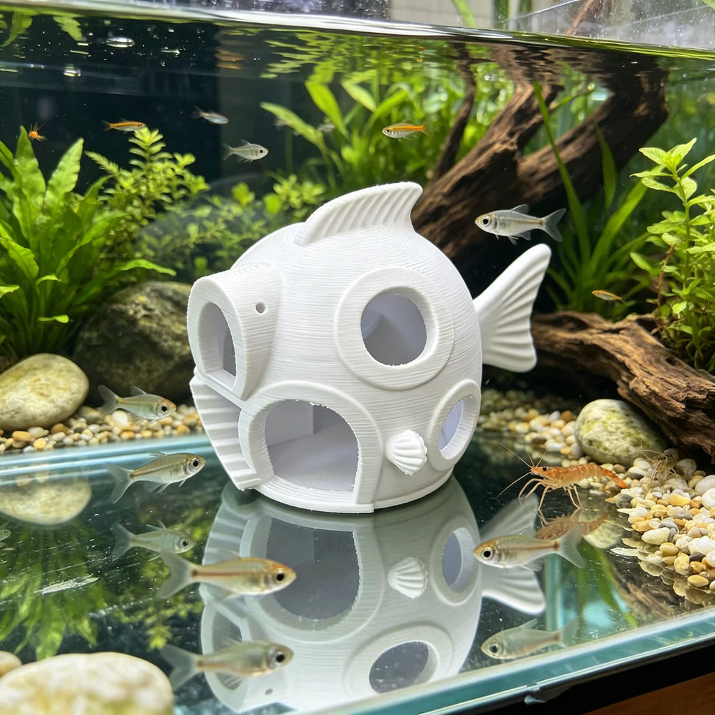 Fish-Shaped Houses Aquarium Hideout Multi-Hole Caves for Fish & Shrimp Non-Toxic Safe Tanks Ornaments Decor Aquarium Accessories Oasis Select