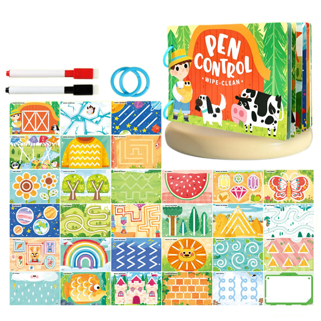 Write & Wipe Pen Control Activity Book for Toddlers & Kids