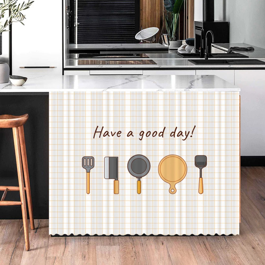 No-Drill Kitchen Cabinet Curtain – Dust & Oil Fume Cover