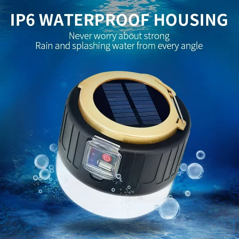 Solar LED Camping Lantern | USB Rechargeable Portable Light