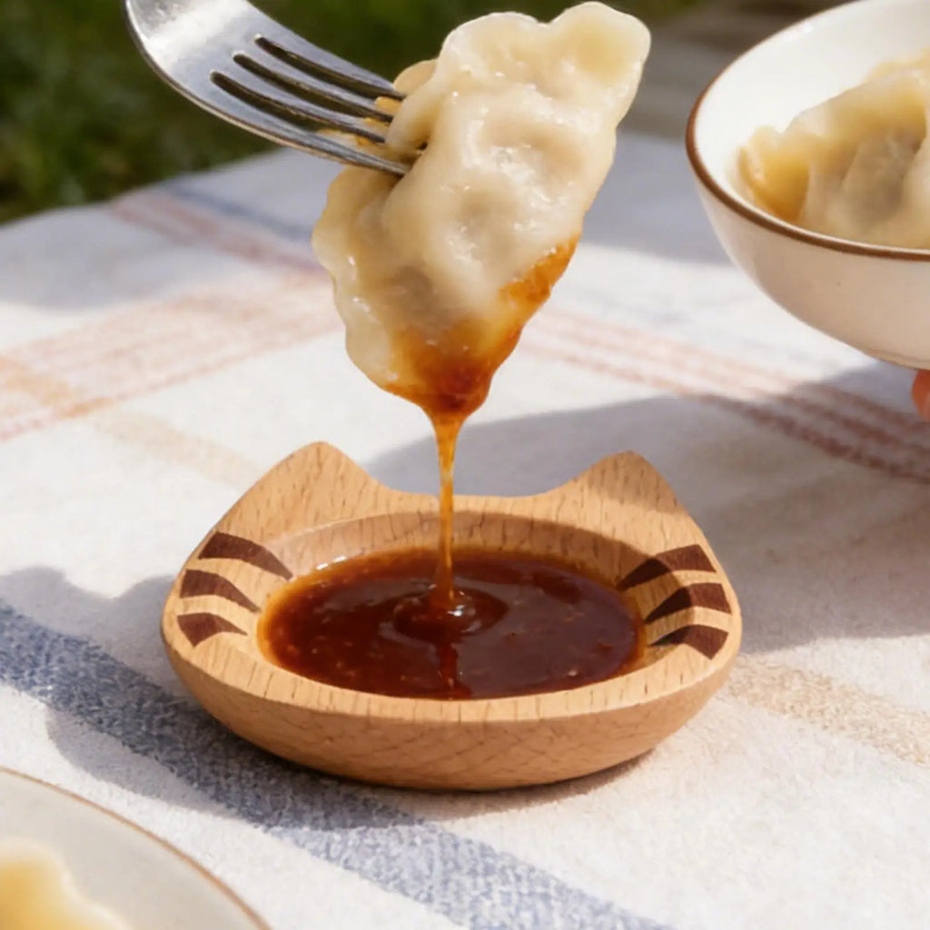 Sauce Bowls Wooden Decorative Dinnerware Small Condiment Bowls Dessert Plates for Food Fruit Dessert Snack Charcuterie Appetizer Oasis Select