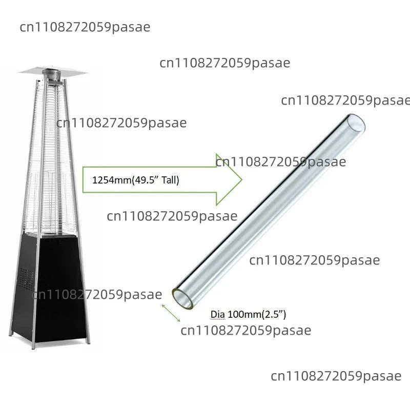 Gas Heater Glass Tube Replacement with Silicone Washer