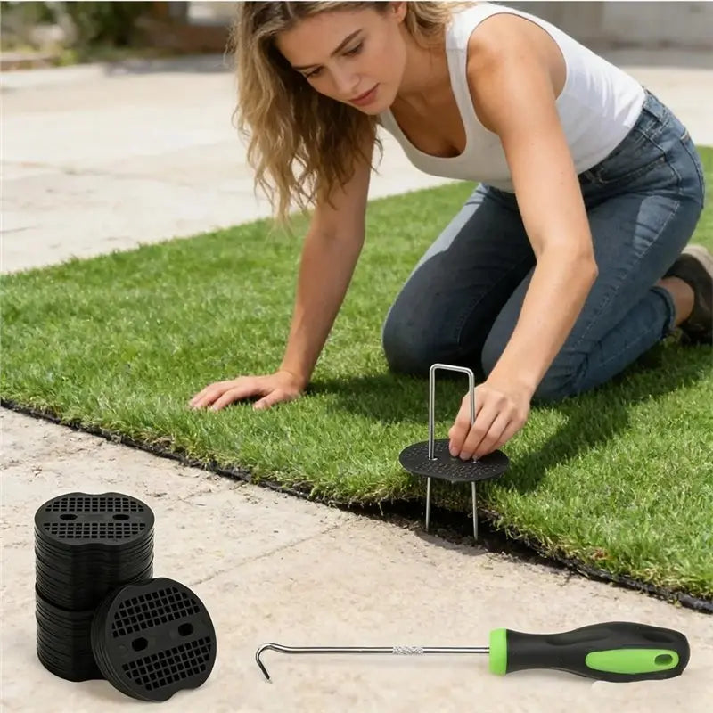 2026-WISH U Shape Heavy-Duty Pins 50 Pieces Landscape Fabric Stakes For Outdoor Plant Cover Spikes For Outdoor Yard Pathway Farm Oasis Select