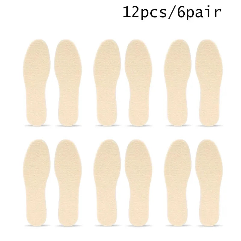 1-6pair Lamb Fleece Insoles Men Women Winter Keep Warm Insole Soft Wool Thicken Shoepad Cashmere Shoes Insert Thermal Shoe Pads Oasis Select 6pair 39-40