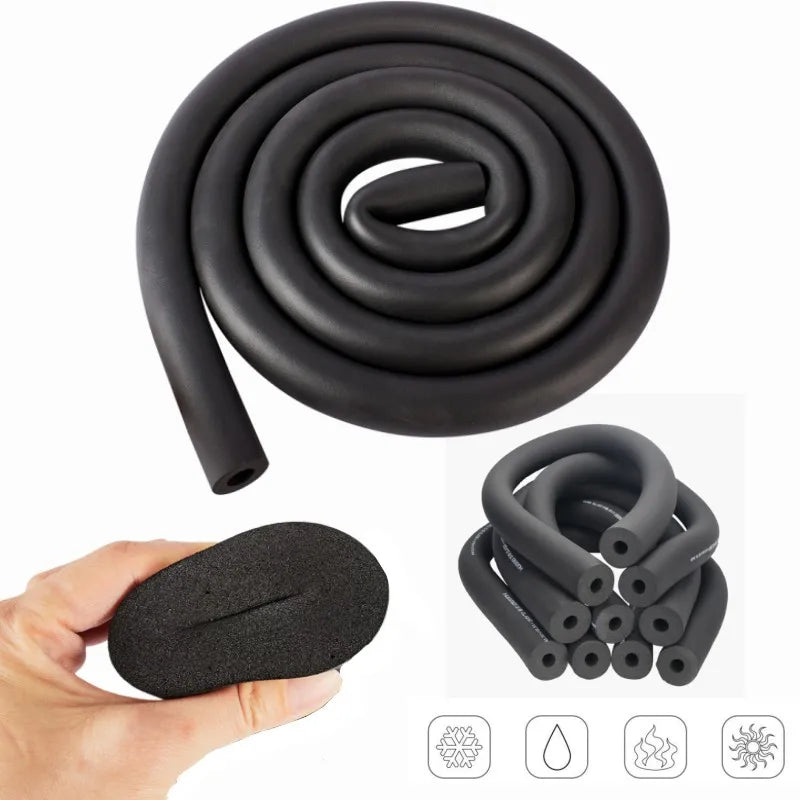 6-32MM Rubber Sponge Tube Air Conditioner Solar Water Heater Water Pipe Sleeve 1.8m Thermal Insulation Thermal Insulation Pipe Oasis Select