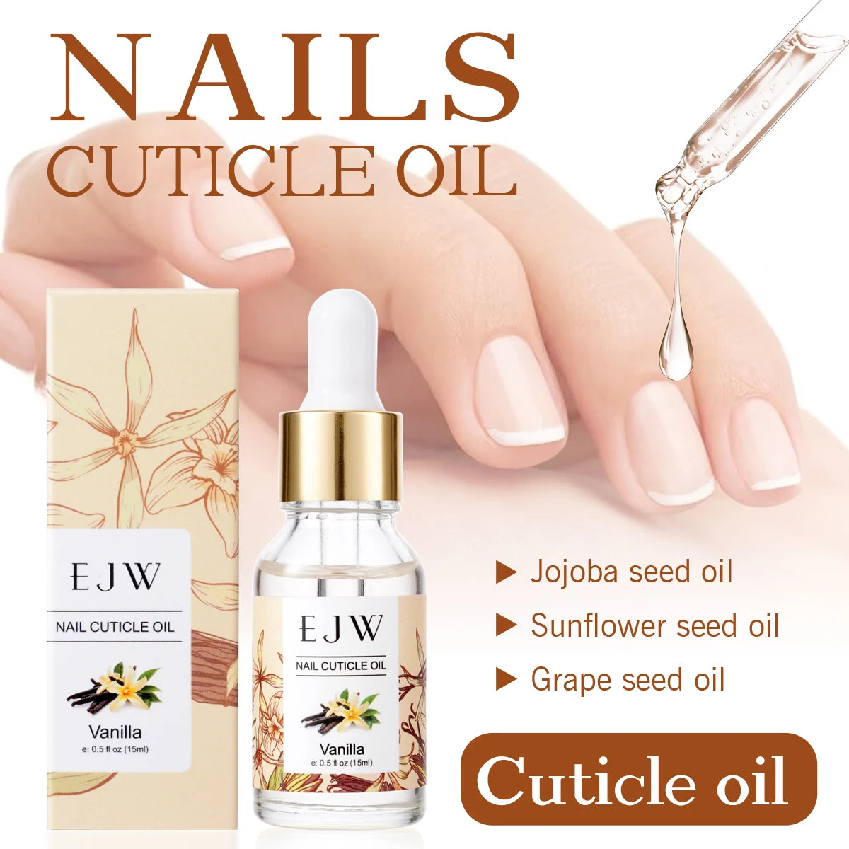 Jojoba Oil Cuticle Oil – Quick-Dry Nail Moisturizer & Repair Nail Cuticle Oil Oasis Select