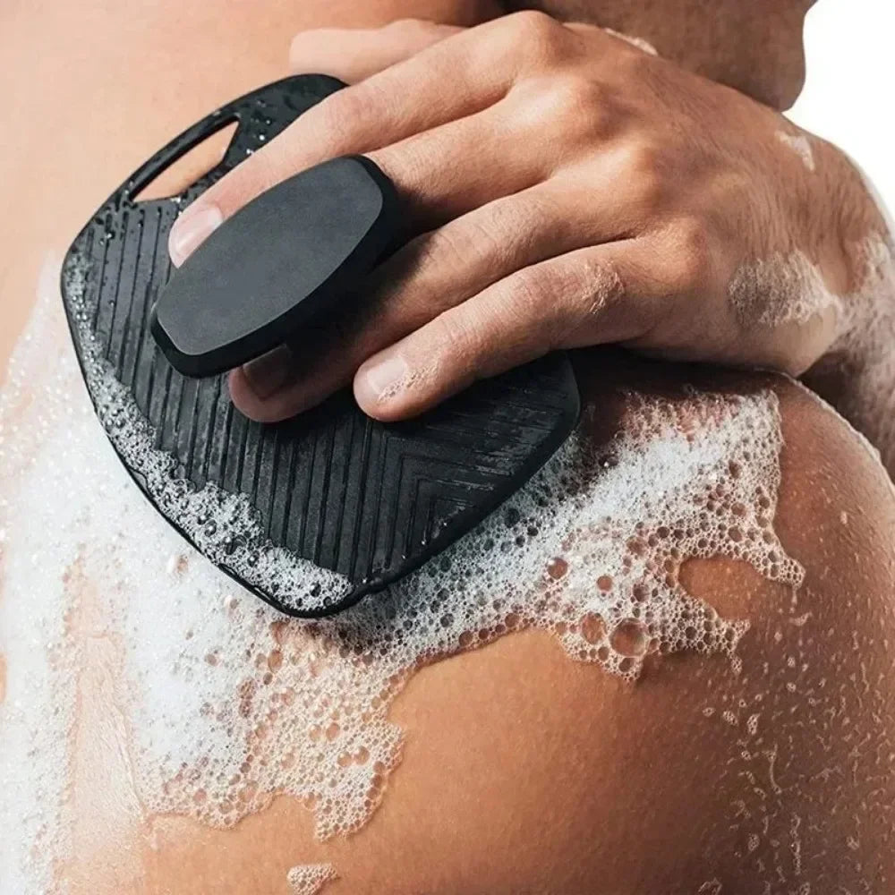 Soft Silicone Exfoliating Brush Cleanser Manual Body Cleansing Body Care Scrubber Shower Gentle Massage Bath Brush For Men Oasis Select