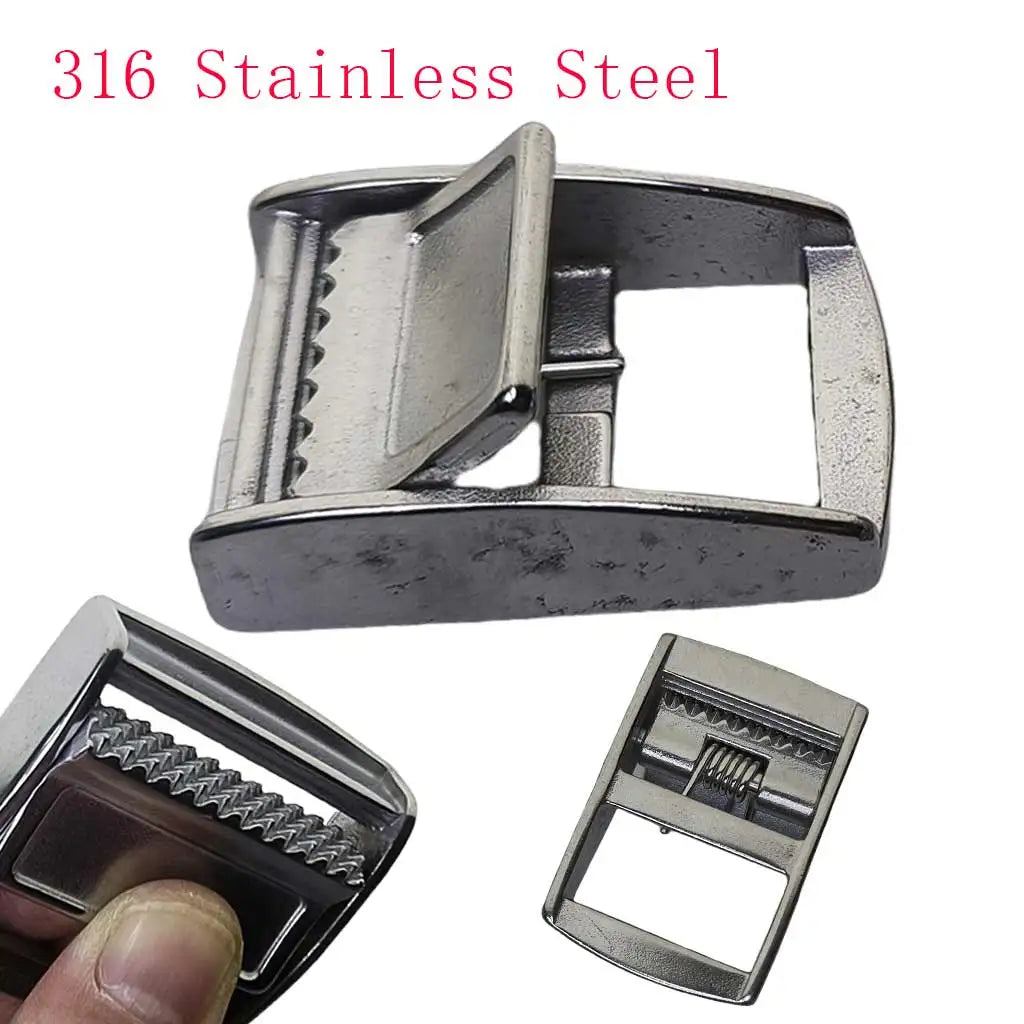 316 SS Belt Buckle Ratchet Tie Down Strap Cam or Webbing Cargo Lashing Lash Luggage Bag Belt Metal Buckle Oasis Select for 38MM belt