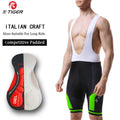 X-TIGER Men's Cycling Bibs Shorts Breathable 5D Gel-Padded Bike Tights Triathlon Pro Bicycle Shorts Outdoor Cycling Clothing Oasis Select Green L