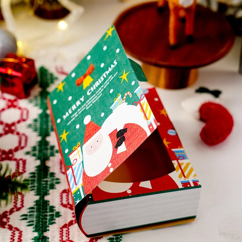 Christmas Magic Book Candy Gift Box | Santa Xmas Party Favor
