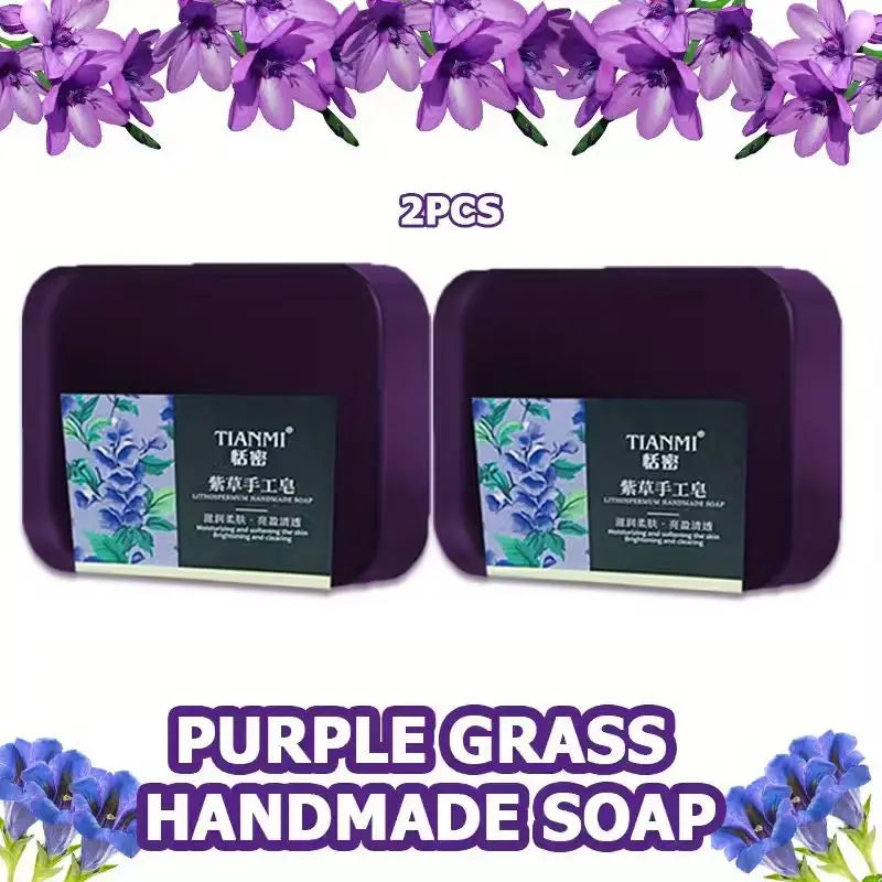 2PCS Lithospermum Handmade Soap, Gently Cleanses and Removes Makeup, Can Be Used for Full-Body Bathing, Hydrates and Moisturizes Oasis Select 140g