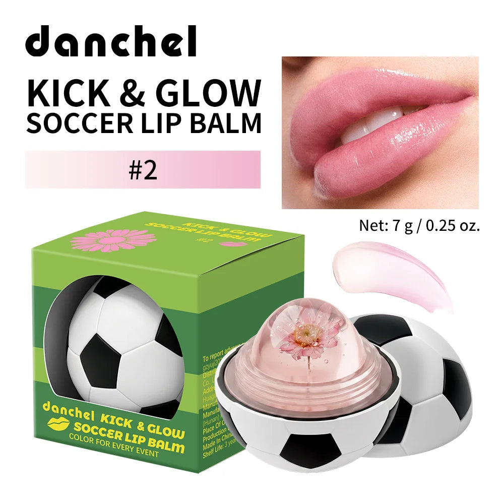 Kick & Glow Soccer Lip Balm Deep Hydrating Repair Soccer Appearance Design Silky Texture Flower Color Changing Lipstick Oasis Select 02