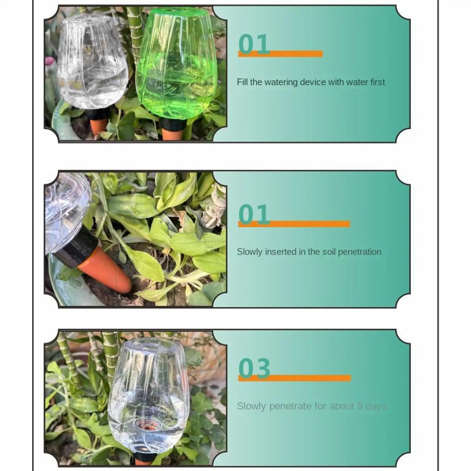 1PC Automatic Drip Irrigation Waterer 350ml Plastic Plant Watering Globes Self Watering Supplies Planter Insert Water Devices Oasis Select