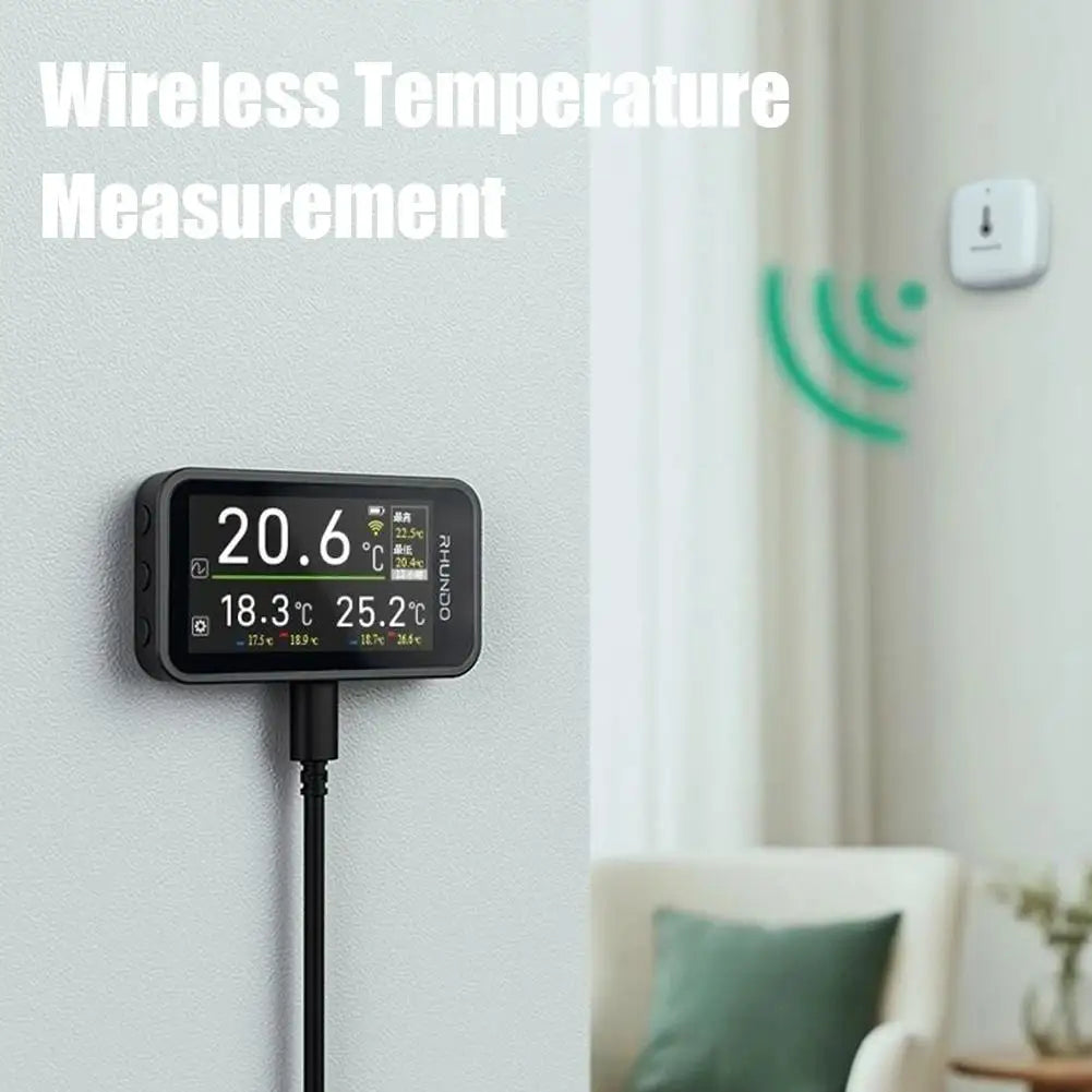 Wireless Car Thermometer – 3 Sensors, 40m Range, Type-C