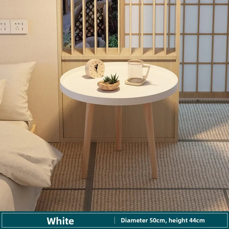 Multi-functional Small round table small apartment bedside table bedroom coffee table rack Oasis Select 50A