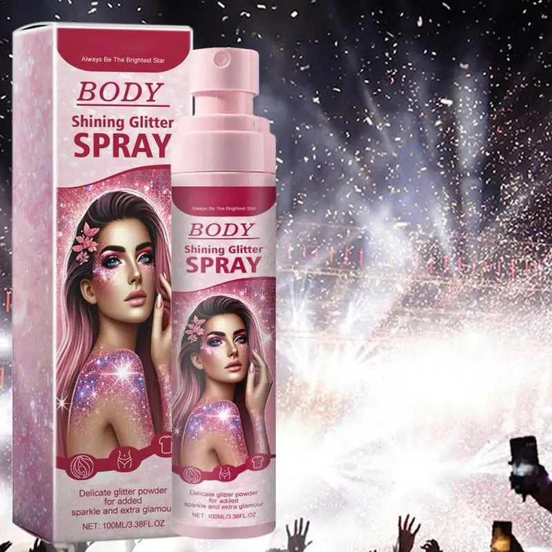 Shimmery Spray Shiny Glitter Spray Hair Shimmery Glitter Spray Hair And Body Washable Temporary Hair Body Glitter Color Spray Oasis Select
