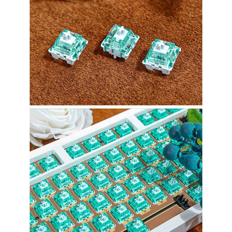 WISH 70PCS F.S Ice Burning Shaft Switches 5 Pin Advance Large Paragraph Axis For DIY Gaming Mechanical Keyboard Oasis Select