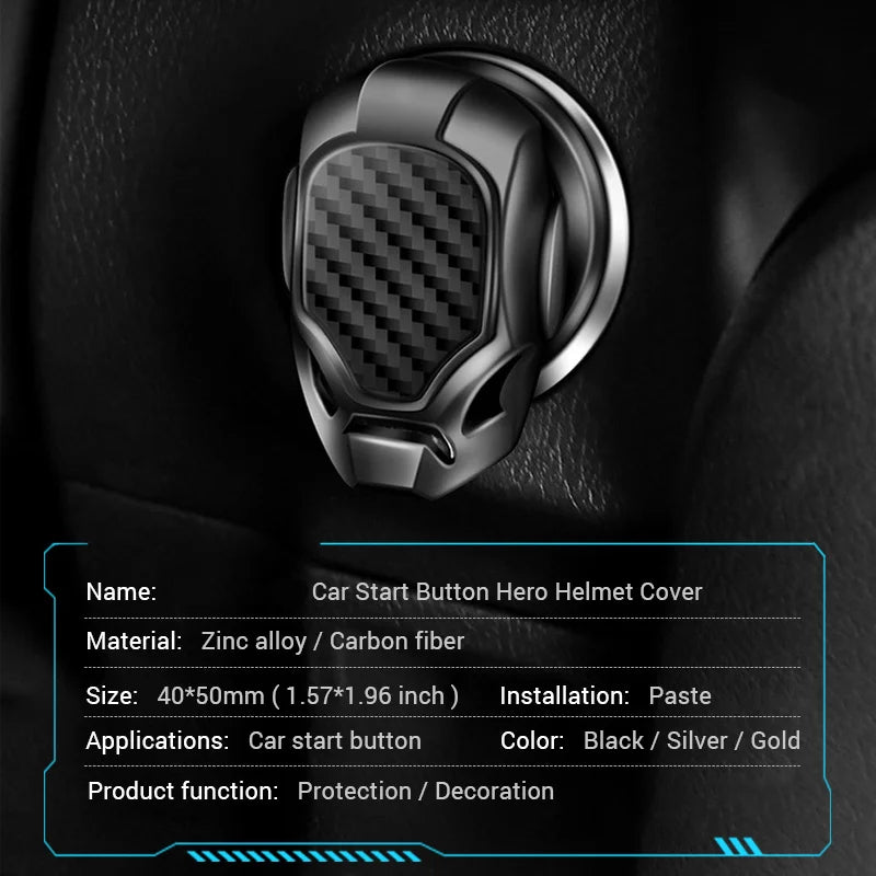 3D Metal Push Start Button Cover | Car Ignition Protector