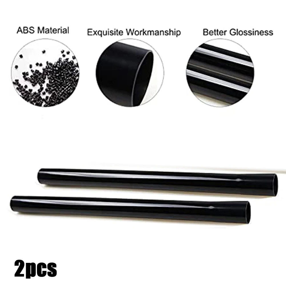 2pcs Vacuum Cleaner 35mm Diameter Extension Tube Suction Tube Plastic Black Wet Dry Vacuum Cleaner Extension Rod Oasis Select