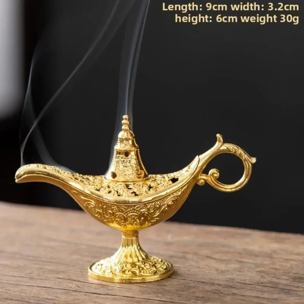 Retro Metal Aromatherapy Burner Elaborate Hollow Carved Cloud Pattern Decor Exotic Style Indoor Fragrance Ornament Elegant Oasis Select