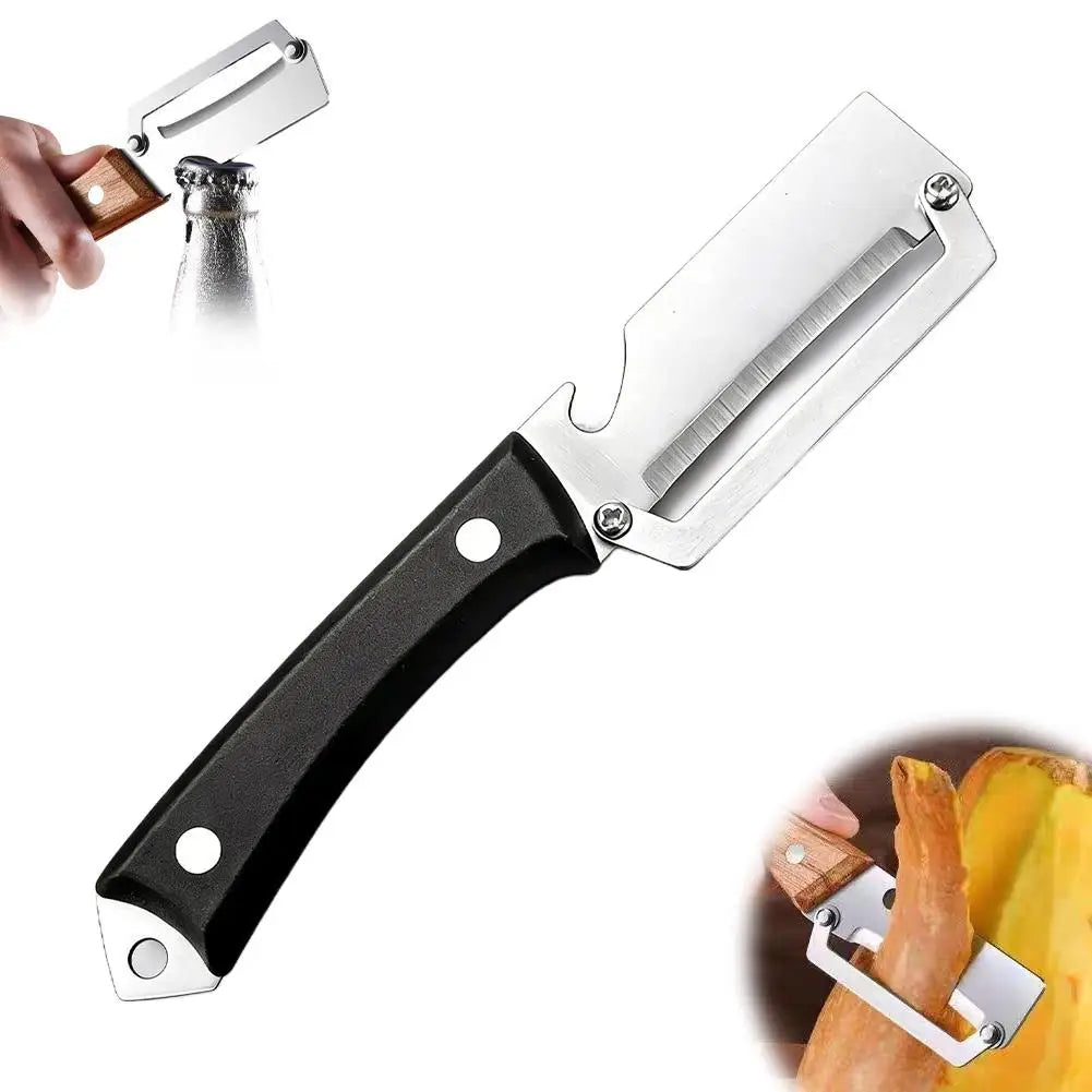 Stainless Steel Vegetable & Fruit Peeler – Wooden Handle