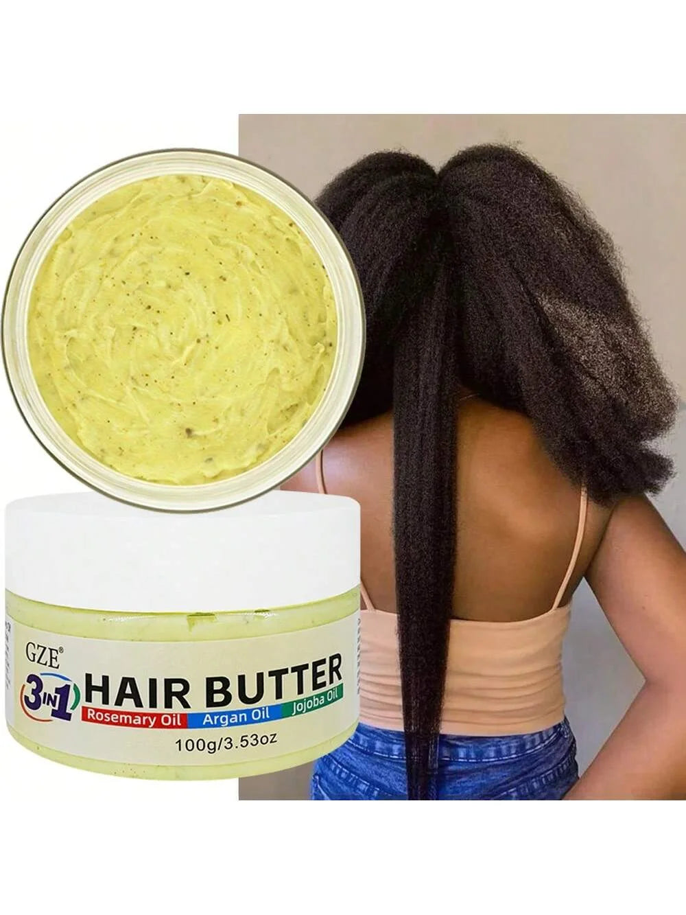 GZE 3-in-1 Hair Butter Cream – Rosemary, Argan & Jojoba