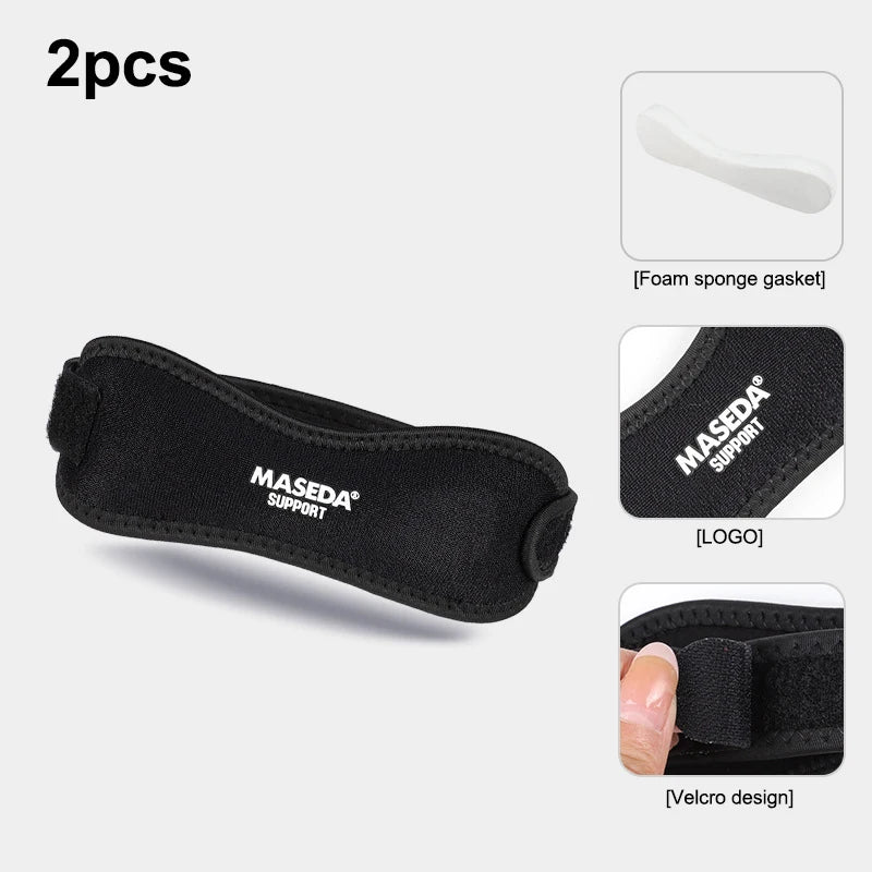 Adjustable Patellar Knee Strap – Running, Hiking & Sports Knee Support Strap Oasis Select Black 2pcs