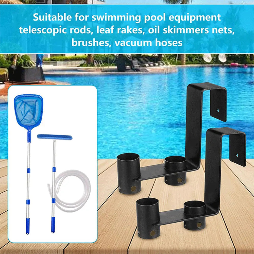 2-Pack Metal Pool Fence Hooks – Pool Tool Organizer Hangers Pool Tool Organizer Oasis Select