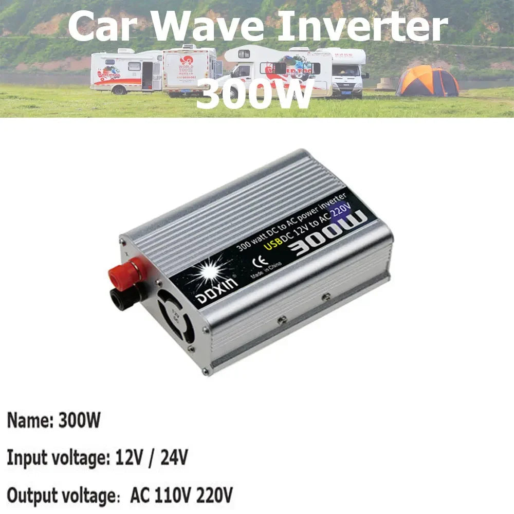 Car Wave Inverter DC 12V 220V 24V 110V AC 300W 500W 800W 1000W 1500W 2000W Inversor Car Adapter Power Solar Inverter Converter Oasis Select 300W 12V AC 220V