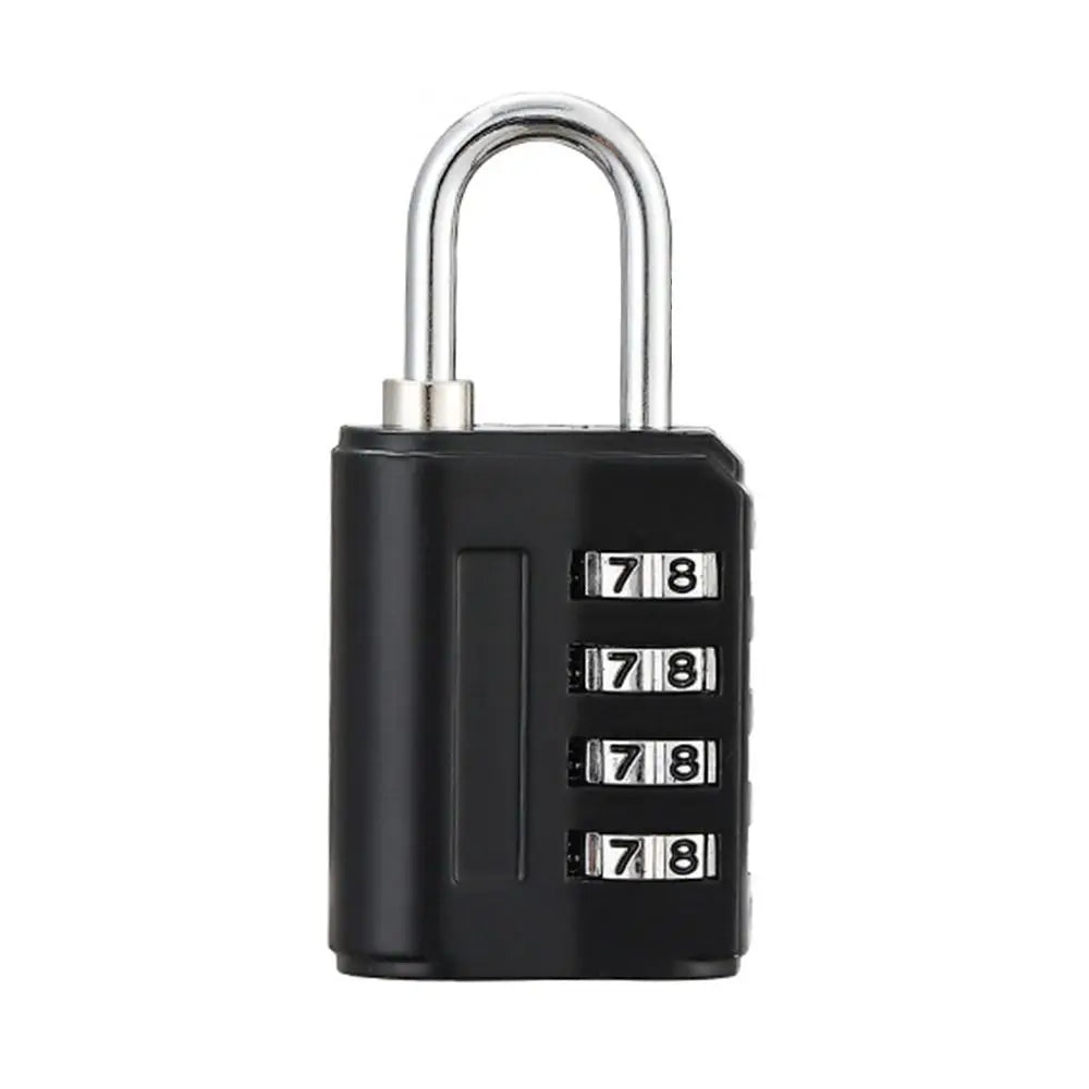 Portable Travel Combination Lock Coded Lock Luggage Padlock 4 Digit Password Lock Dormitory Cabinet Lock Oasis Select Black