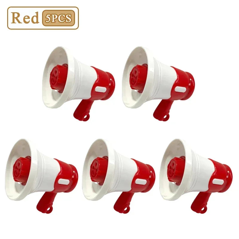 1- Durable Portable Mini Megaphone Clear Voice Broadcast Device Oasis Select Red-5PCS