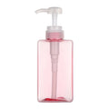650ml Square Clear Bottle Liquid Soap Whipped Mousse Points Bottling Shampoo Lotion Shower Gel Pump Bottlesnding Soap Dispenser Oasis Select pink-250ml
