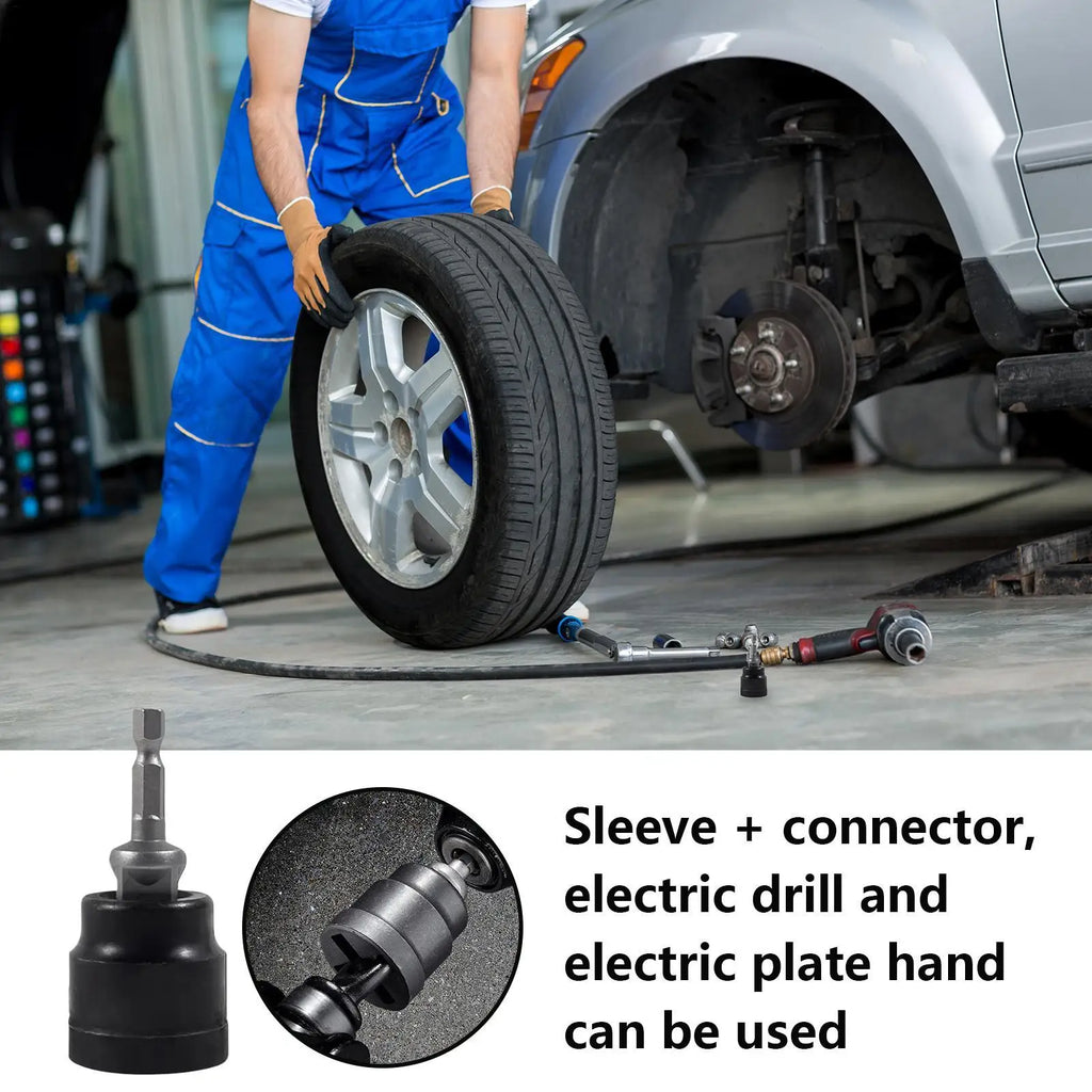 Car Jack Socket Drill Adapter Car Repair Jack Socket Heavy Duty Labour Saving Tool Quick Connect Gear for Vehicle Maintenance Oasis Select