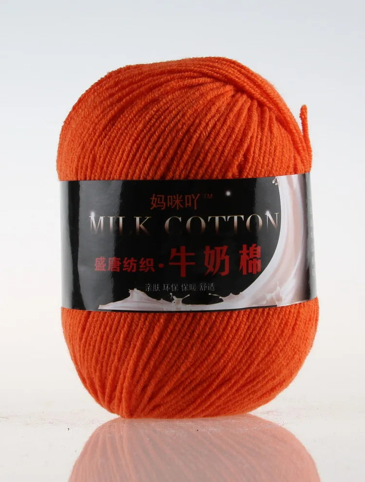 DIY Three Strands Graded Section Dyed Wool Medium Fine Cotton Thread