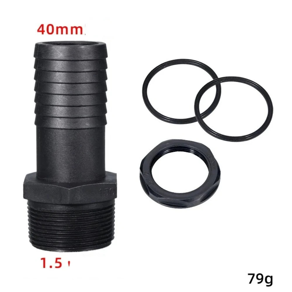Plastic Bucket Pagoda Joint Pagoda 25/40/50MM Nozzle Male Thread Connector Hose Joints Irrigation Pipe Fittings Hose Adapter Oasis Select