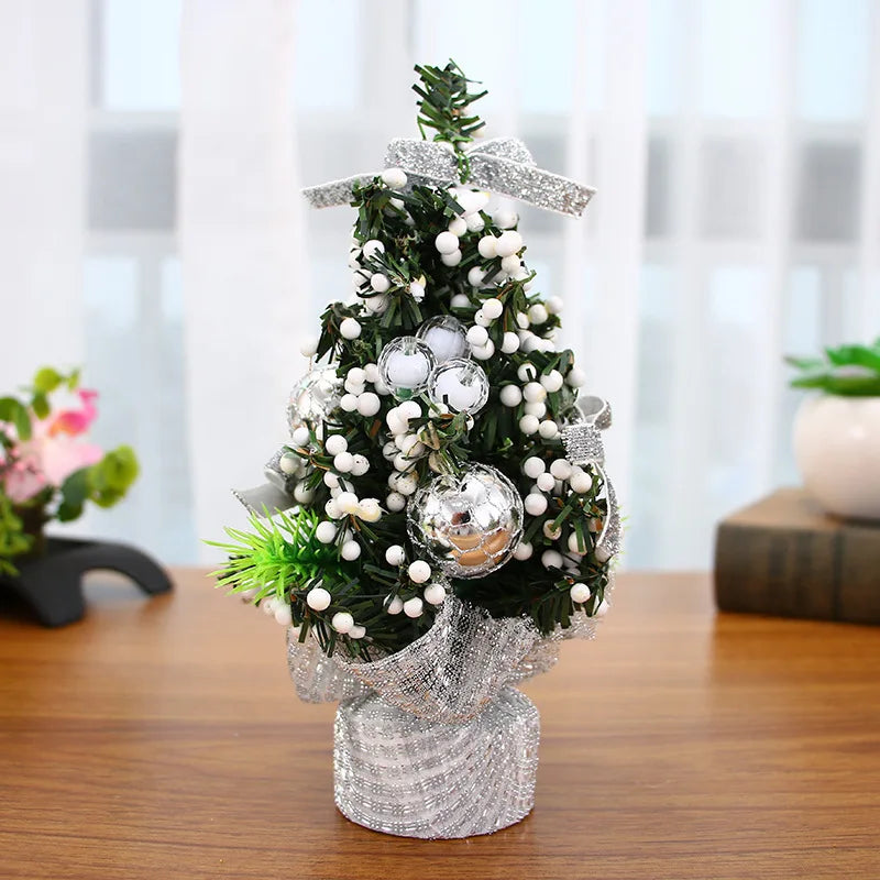 Christmas Tree 20CM Mini Set Table Decoration for Children Small Decorative Christmas Ball home decor Oasis Select