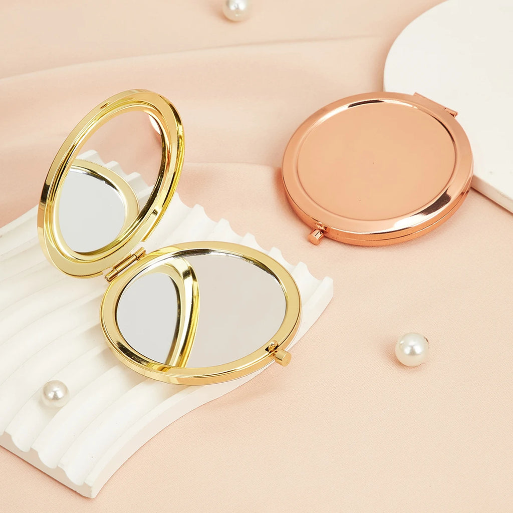 Double-Sided Folding Compact Makeup Mirror with Magnifier Compact Makeup Mirror Oasis Select