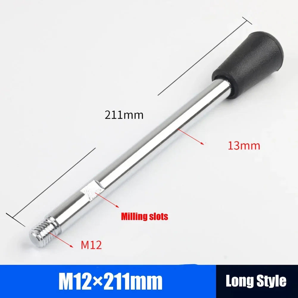 M6-M12 Fixed Long Grip Handle Bakelite Knob Handle Work Rod Machine Tool Work Handle Bar Bench Drill Accessories Oasis Select M12x210mm