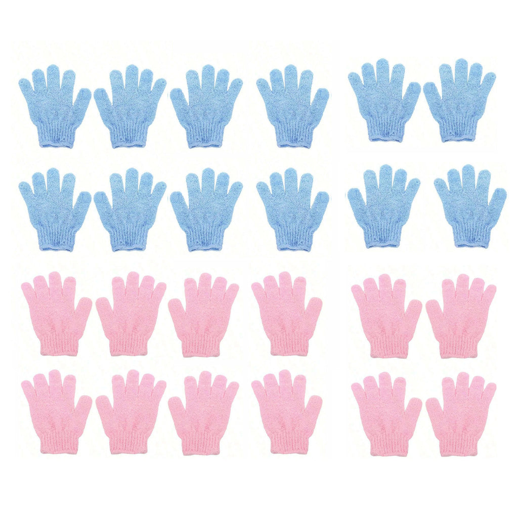 2pcs/6pcs/12pcs Reversible Exfoliating Shower Gloves, Body Scrub Gloves, ,Cleansing Tools Bath Towel Bath Products Back Scrub Oasis Select 24pcs set