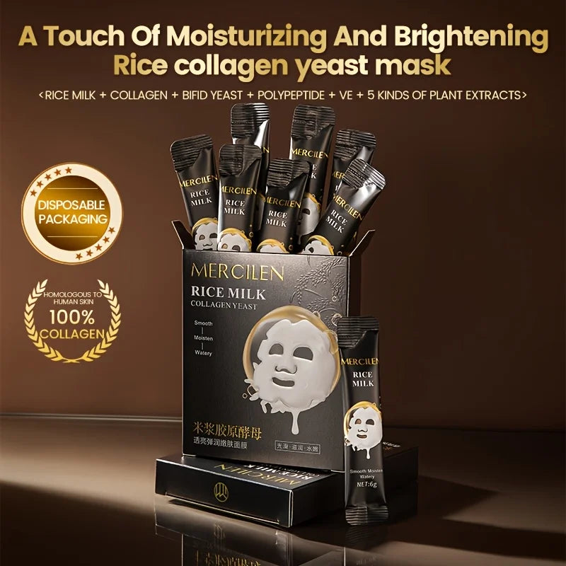 10-Pack Rice Milk Collagen Peel-Off Face Masks – Anti-Aging Peel-Off Face Mask Oasis Select