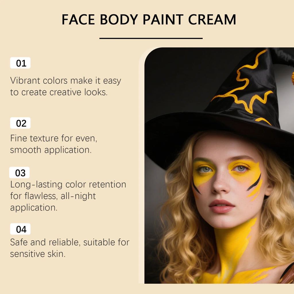 EELHOE Halloween Face & Body Paint Cream – Clown Cosplay