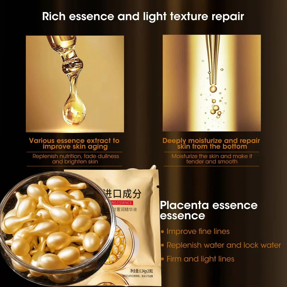 20pc Hyaluronic Acid Capsule Serum – Firm, Brighten & Hydrate Skin Face Serum Capsules Oasis Select