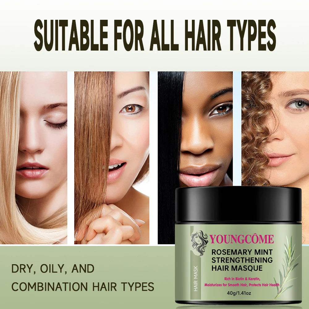 Rosemary Mint Strengthening Hair Mask | Smooth & Nourish